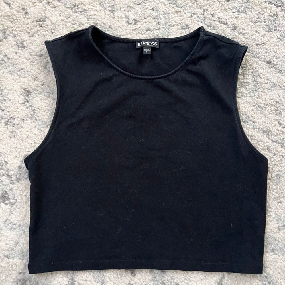 Express Black Cropped Tank Top